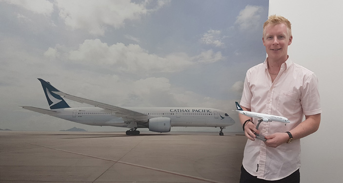 ג'ונתן ביילי, מנהל חברת התעופה קתאי פסיפיק בישראל. צילום עוזי בכר