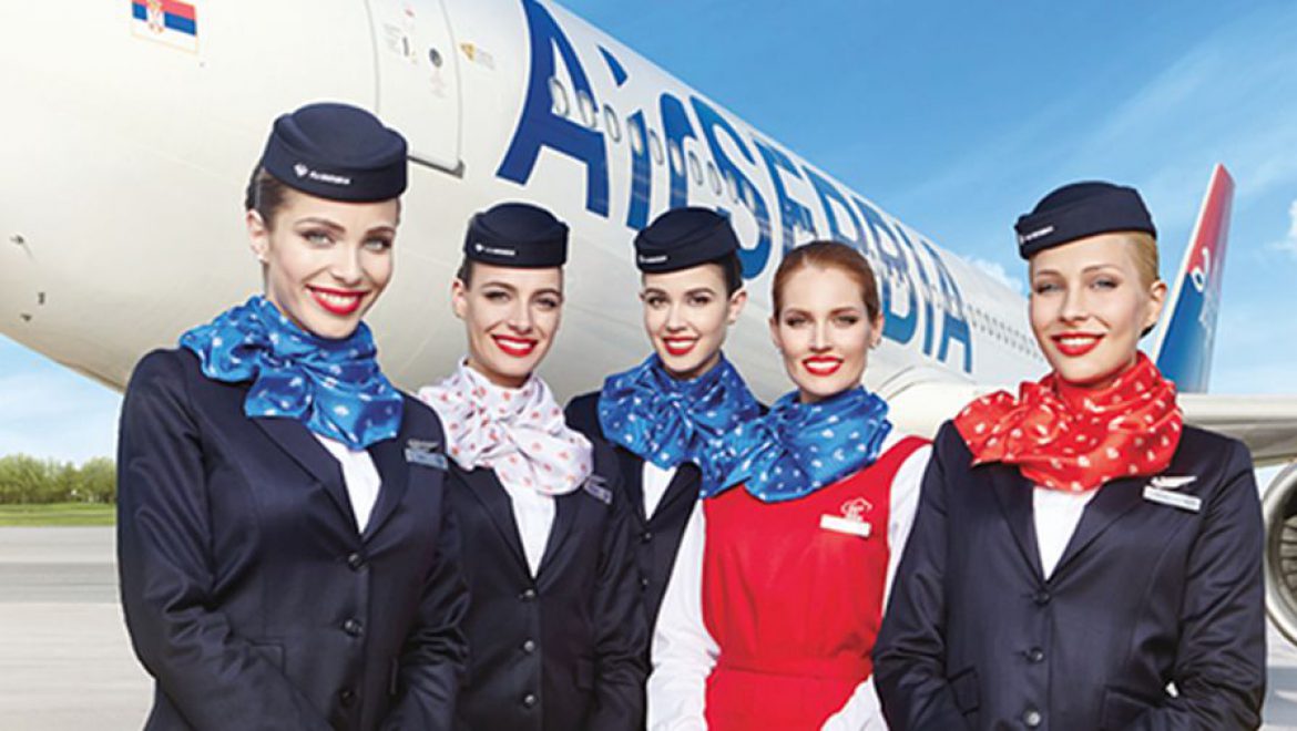 Air serbia белград. Авиакомпания Air Serbia. Эйр Сербия бортпроводники. Adria Airways стюардессы. Флот Air Serbia.