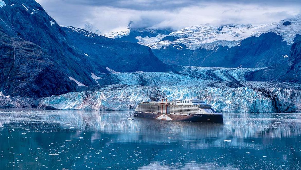 האונייה Celebrity Edge לראשונה אי פעם באלסקה